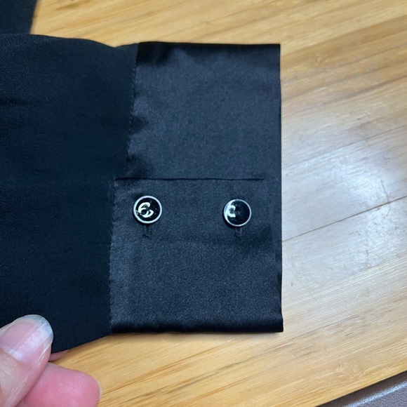 EUC Eileen Fisher- 100% Silk Black Dress. Size M - Picture 7 of 7